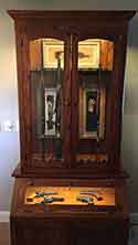 Gun Cabinet with Pistol Display and Upper Display