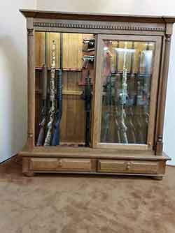 Bypass Laminated Glass Gun Cabinet Doors