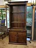 Cherry Gun Cabinet with Door Base and Beadboard Back