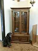 Custom Gun Cabinet with low Door Base Cabinet