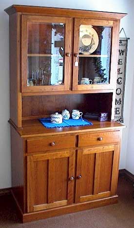 Amish Made Cherry Mission Hutch