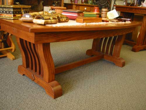 Locally Amish Custom Crafted Prestige Oak Coffee Table in Burnt Sugar