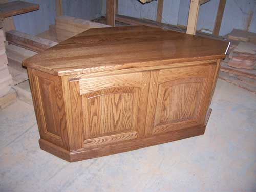 Custom Amish Made Corner TV Stand