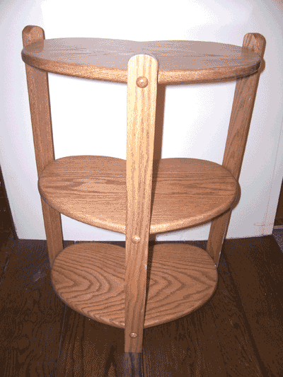 Locally Amish Custom Crafted 3 Tier Heart Tables