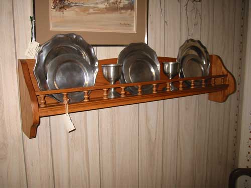 Locally Amish Custom Crafted Wall Shelves with or without rails