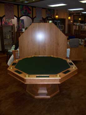 Full view Cherry Poker Table