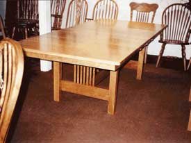 Natutral Oak Stickley Inspired Mission table