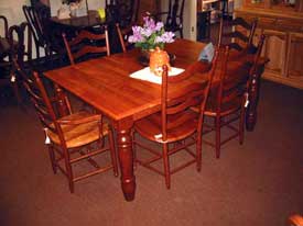 Amish Made Cherry Farmhouse Table