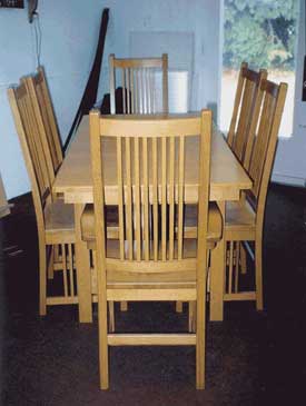 Solid Maple Craftsman Mission Table and Chairs