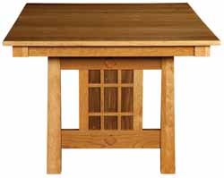 Armani Amish trestle table end view