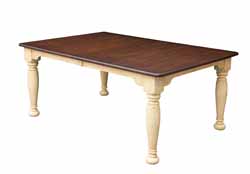 Belleville table in two tone finish