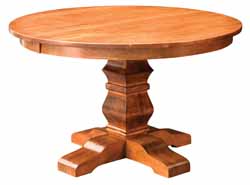 Bradbury single pedestal Amish crafted dining table