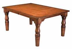 Amish made french farmhouse corner leg table