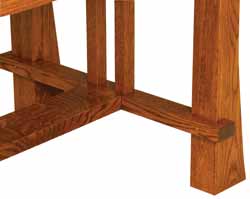 Oak Amish 4 legged pedestal