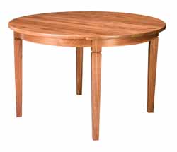 Round straight leg table