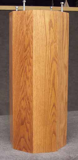 Amish made mission dining table pedestal detail