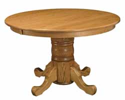 Standard single pedestal Amish made dining table