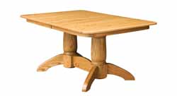 Tuscan double pedestal oak dining table