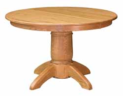 Tuscan single pedestal oak dining table - Amish made