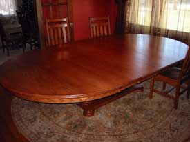 Solid Cherry Oval Platform Table