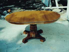 Platform Pedestal Oval Table