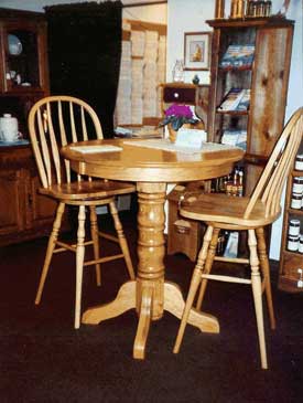 Amish Made Oak Pub Table