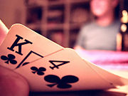 There are only two private cards in hold 'em. They are dealt first.