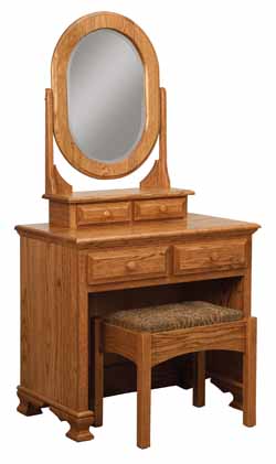 Amish Custom Made Heritage Bedroom Dressing Table