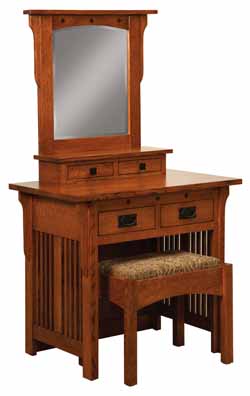 Amish made 1/4 Sawn Oak Royal Mission Dressing Table