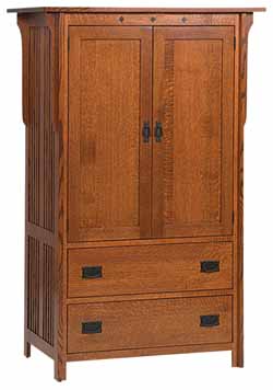 Quarter Sawn White Oak Royal Mission Armoire