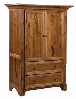 Amish Hickory Palisade Armoire