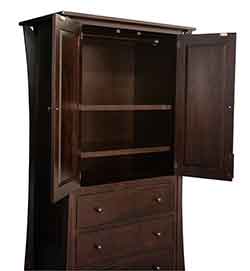 Amish Crafted Armoire Open