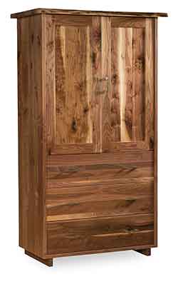 Amish Made Live Edge Armoire