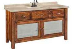 Here is one style of our 59" wide bath vanity cabinets. Two small drawers for small items and 2 doors in the base provide ample storage space.