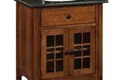 This custom vanity at 33" wide would work if you have a half bath in your home. Let us help you design it.