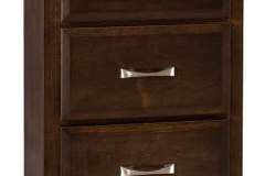 One more Eckenridge custom built 3 drawer night stand is shown here. This one is done in Brown Maple wood.
