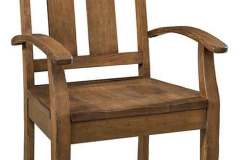 Enjoy the natural beauty and look of the solid hardwood in the Aspen arm chair. The Amish crafted Aspen chair has a seat that can be replaced with an upholster seat in our premium fabric or leather.