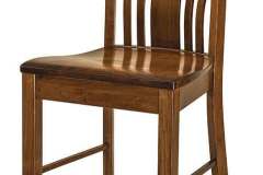 The Art and Craft influence can be seen in the Amish crafted Bennett Stationary Stool. The unique designed back is a true beauty that also has added lumbar support.