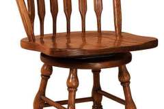 The Bent Paddle swivel barstool is a best seller chair! The bent back works great with most Bistro tables or 36" high Kitchen counter and is just a comfortable chair. Amish crafted from solid hardwood for years of use.