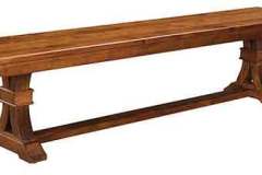 Our Bowerstown custom Amish made bench has a chair with the same name. It can also be used any chair and table style we have to suit your needs.