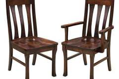This beautifully designed Amish custom Cluff style chair has a matching table with Cluff style legs that can go with it. Or, you can choose a table with a totally different style of leg or trestle that will suit you best. The choices are you to make.