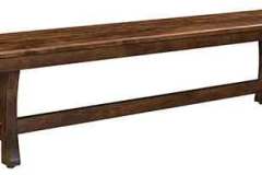 Most folks that in order to be called a Mission style piece of furniture it has to be all straight lines. Not really true as this Amish made custom Mission bench has curves in the legs and there is also a matching table available as well.