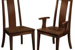 At about 44" high, this Lillie style chair is what you might call Modern Mission even though its crafted by the Amish. Custom two-toning is available as well.