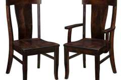 The Marco custom Amish made chair has what we call a "profile" seat instead of a scooped seat. This seat is very popular as it can be put on several other styles of chairs. We will be happy to show them to you.