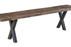 Amish made Laredo bench with the powder coated metal base. Different sizes available.