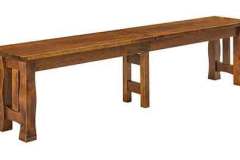 Custom Amish made Reno expandable bench. Solid top or with leaves.
