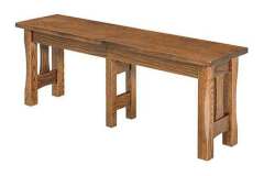 Amish built custom Sheridan bench. It can be made as a solid top bench or with leaves.