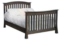 Here is the Addison custom crib shown converted to the double bed. The conversion process is very easy and the only tools you need are a couple of Allen wrenches. One person can do it but two makes the process a whole lot easier.