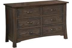 Shown here is the 6-drawer Addison custom dresser with just the flat top. This beautiful dresser is 56" wide and 35" high.