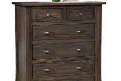 Here is our custom Addison 6 drawer chest shown in Brown Maple wood. The stain and hardware are easily changed.